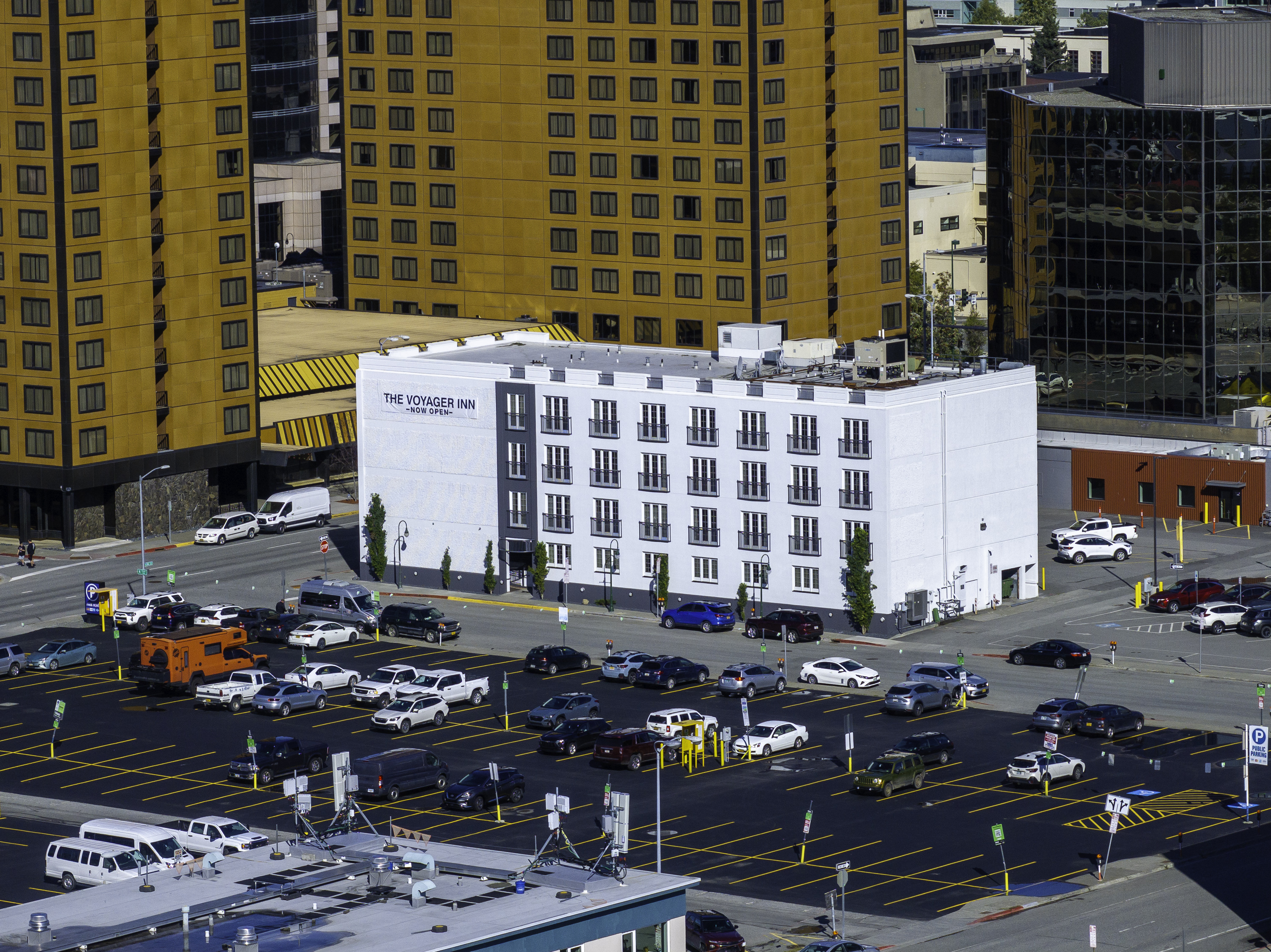 Painting contractor working